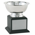 Paul Revere Stainless Steel 10" Bowl Award w/Black Wood Base (10 1/2")